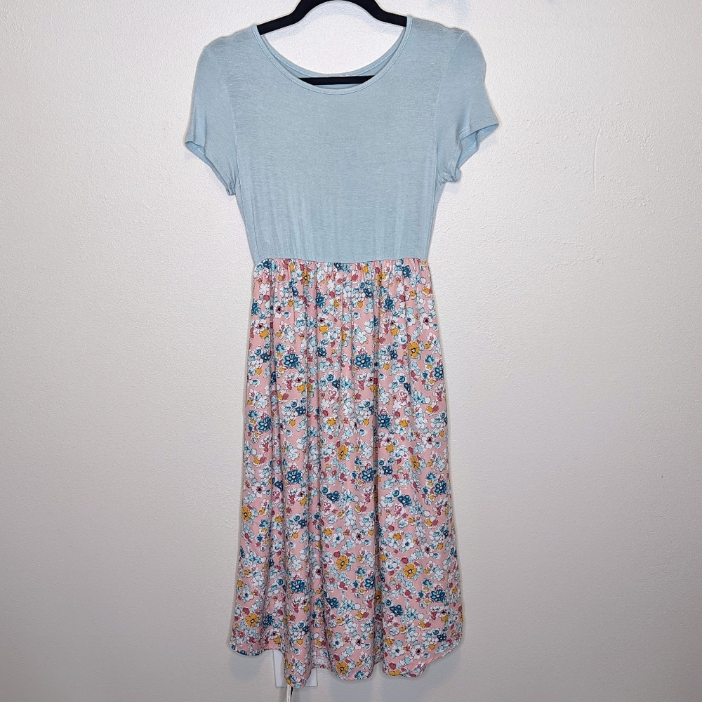 Small Egs California Mint Floral Maxi Dress With Pockets